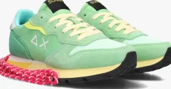 groene sun68 lage sneakers ally color explosion