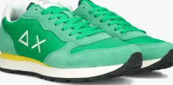 groene sun68 lage sneakers tom solid