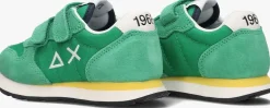 groene sun68 lage sneakers boys tom solid