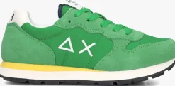 groene sun68 lage sneakers boys tom solid