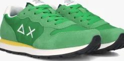 groene sun68 lage sneakers boys tom solid