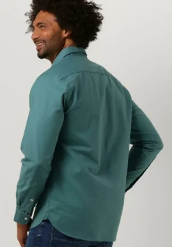 groene tommy hilfiger casual overhemd pigment garment dye rf shirt