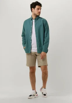 groene tommy hilfiger casual overhemd pigment garment dye rf shirt