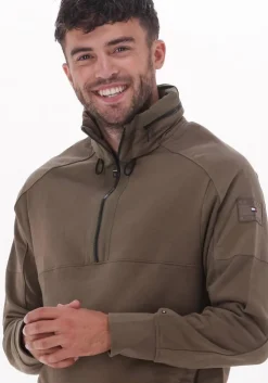 groene tommy hilfiger sweater cotton touch mix media