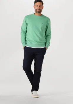 groene tommy hilfiger trui essential terry crewneck