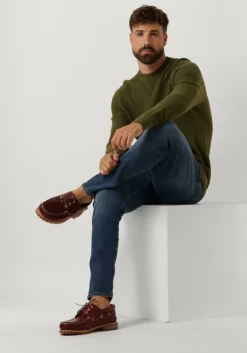 groene tommy hilfiger trui rectangular structure crew nk