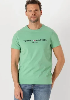 groene tommy hilfiger t-shirt tommy logo tee