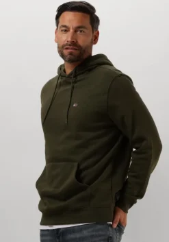 groene tommy jeans truien/vesten tjm reg s flag hoodie