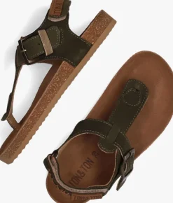 groene ton & ton platte sandalen pl_om001