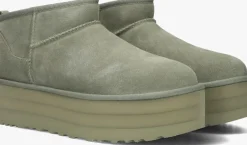 groene ugg vachtlaarzen w classic ultra mini platform
