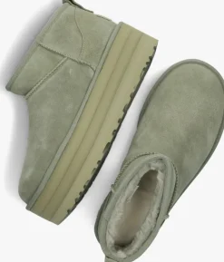 groene ugg vachtlaarzen w classic ultra mini platform