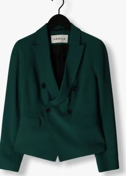 groene vanilia blazer crepe double breasted