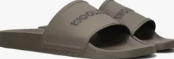groene woolrich badslippers slide sandal