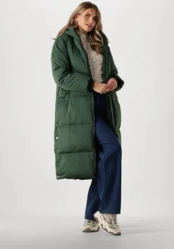 groene y.a.s. gewatteerde jas yasirma ls long down coat