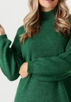 groene y.a.s. midi jurk yasbalis ls funnel knit dress