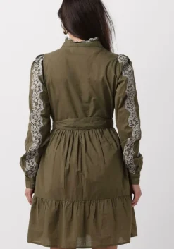 groene y.a.s. mini jurk yasmuris ls shirt dress s.