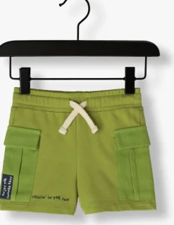 groene your wishes korte broek solid cargo shorts