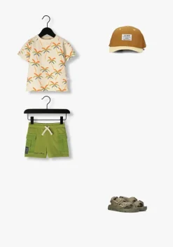 groene your wishes korte broek solid cargo shorts