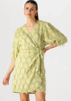 khaki aaiko mini jurk florica fringe pes 482