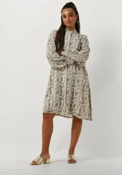 khaki bruuns bazaar mini jurk barbarea philina dress