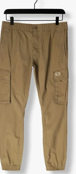 khaki calvin klein cargobroeken skinny cargo