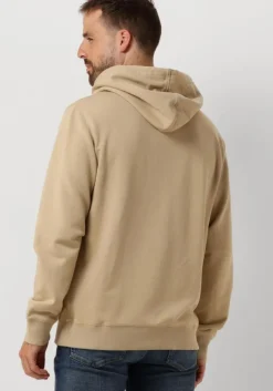 khaki calvin klein sweater washed monologo hoodie