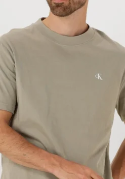 khaki calvin klein t-shirt painted calvin klein jeans tee