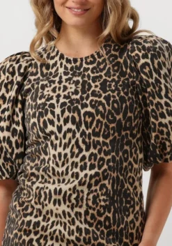 khaki co'couture mini jurk leocc crop puff dress