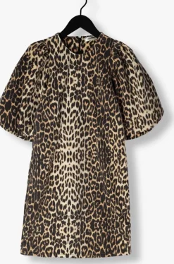 khaki co'couture mini jurk leocc crop puff dress