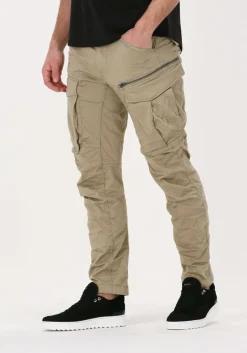 khaki g-star raw cargobroeken rovic zip 3d regular tapered