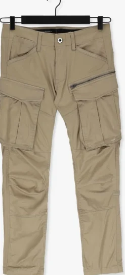 khaki g-star raw cargobroeken rovic zip 3d regular tapered
