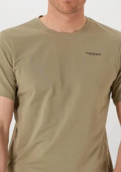khaki g-star raw t-shirt slim base r t s/s