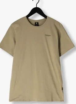 khaki g-star raw t-shirt slim base r t s/s