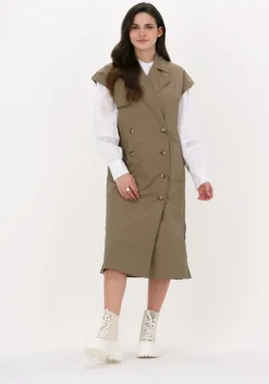 khaki levete room gilet marilyn 8 waistcoat