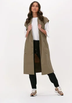 khaki levete room gilet marilyn 8 waistcoat