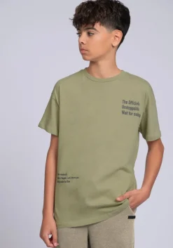 khaki nik & nik t-shirt unstoppable oversized t-shirt