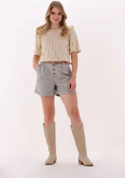 khaki object jeans ocean hw twill shorts