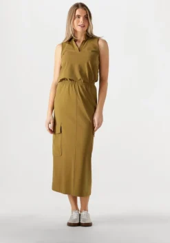 khaki penn & ink midirok skirt