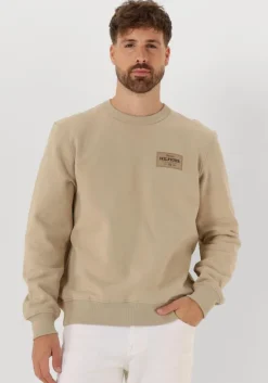khaki tommy hilfiger sweater monotype label sweatshirt