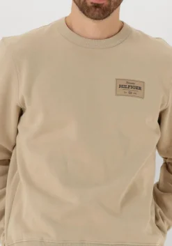 khaki tommy hilfiger sweater monotype label sweatshirt