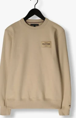 khaki tommy hilfiger sweater monotype label sweatshirt