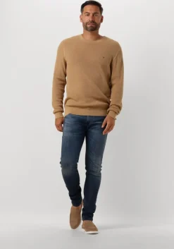 khaki tommy hilfiger trui refined structure cr