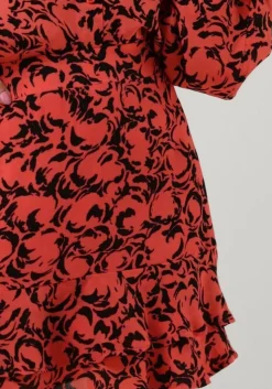 koraal alix the label minirok ladies woven two colour ruffle skirt