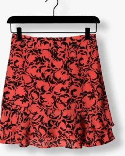 koraal alix the label minirok ladies woven two colour ruffle skirt