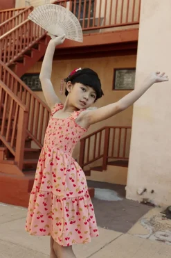 koraal ammehoela midi jurk hailey