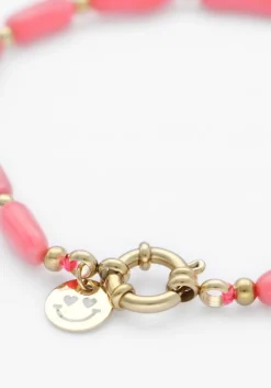 koraal bonnie studios kettingen tommy gold pink bracelet