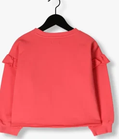 koraal petit blush sweater june ruffle sweater