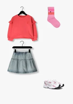 koraal petit blush sweater june ruffle sweater