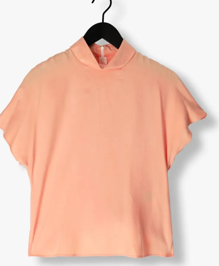 koraal vanilia top satin fluid layer