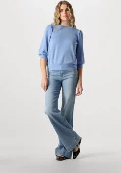 lichtblauwe 7 for all mankind wide jeans modern dojo bloom